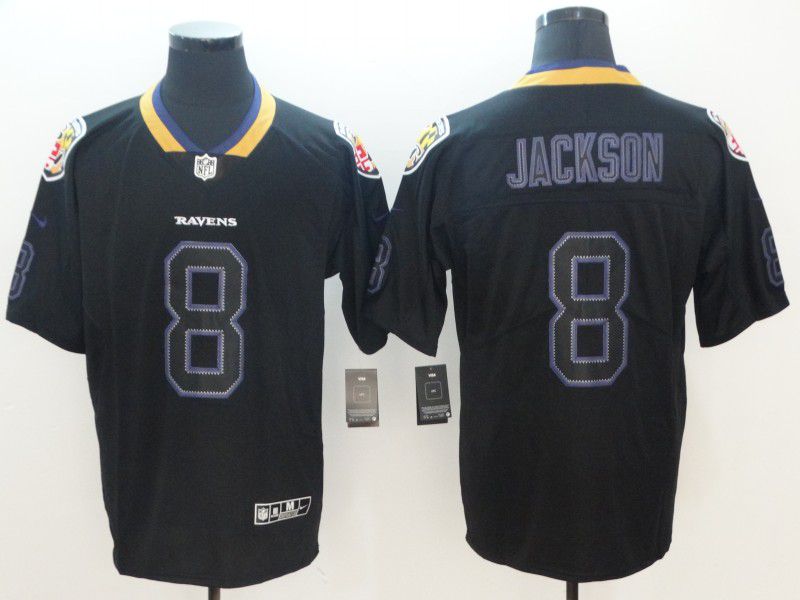 Men Baltimore Ravens #8 Jackson Nike Lights Out Black Color Rush Limited NFL Jerseys->baltimore ravens->NFL Jersey